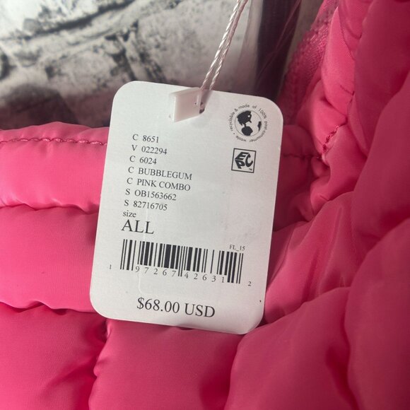 NWT Free People Movement Quilted Carryall Shoulder Bag ONE SIZE (Bubblegum/Pink) - Picture 14 of 16